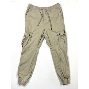 WESC Pants Unisex Mens M Women's L Beige Utility Jogger Cargo